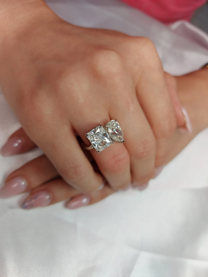 Moi et Toi Engagement Ring | KRK Jewels – Two-Stone Romantic Design